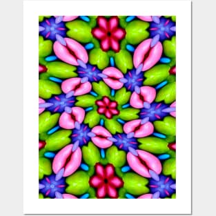 Cute Pink Flower Pattern Posters and Art